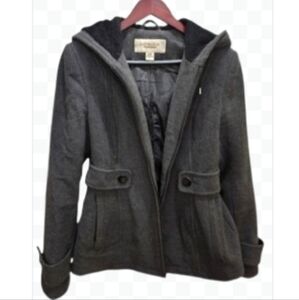 Covington Outerwear Gray Womens Peacoat Sz Sm